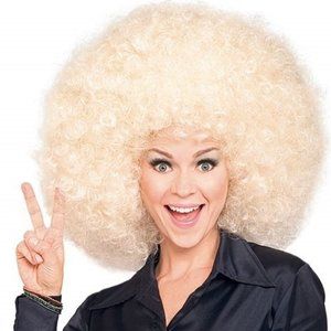 70’s Iconic X-Large Afro Blonde Costume Unisex Wig NWT